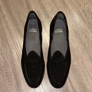 Stuart Weitzman Black Suede Flats